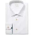 White Slim-Fit Contrast-Cuff Cotton-Poplin Shirt - 7