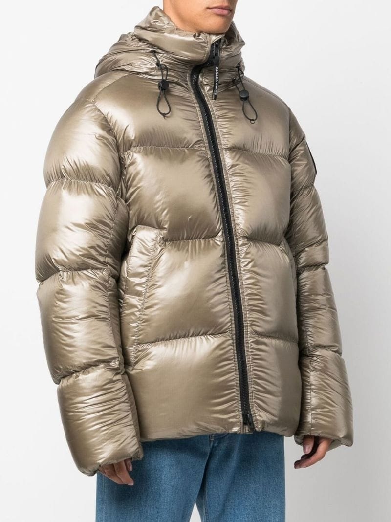 logo-patch padded jacket - 3
