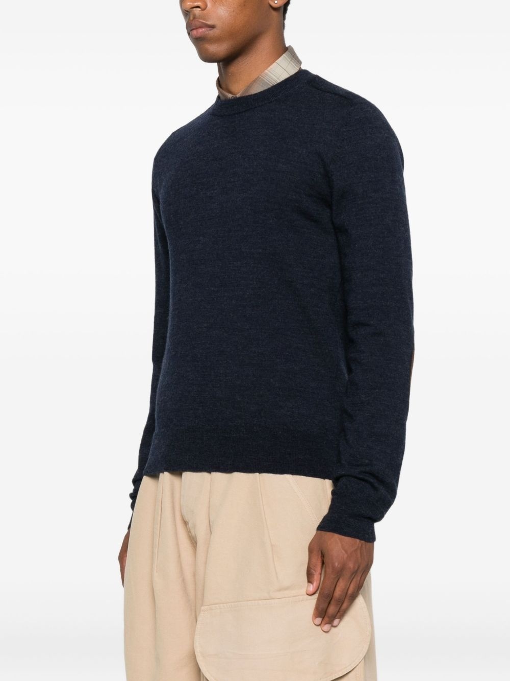 elbow-patch wool sweater - 3