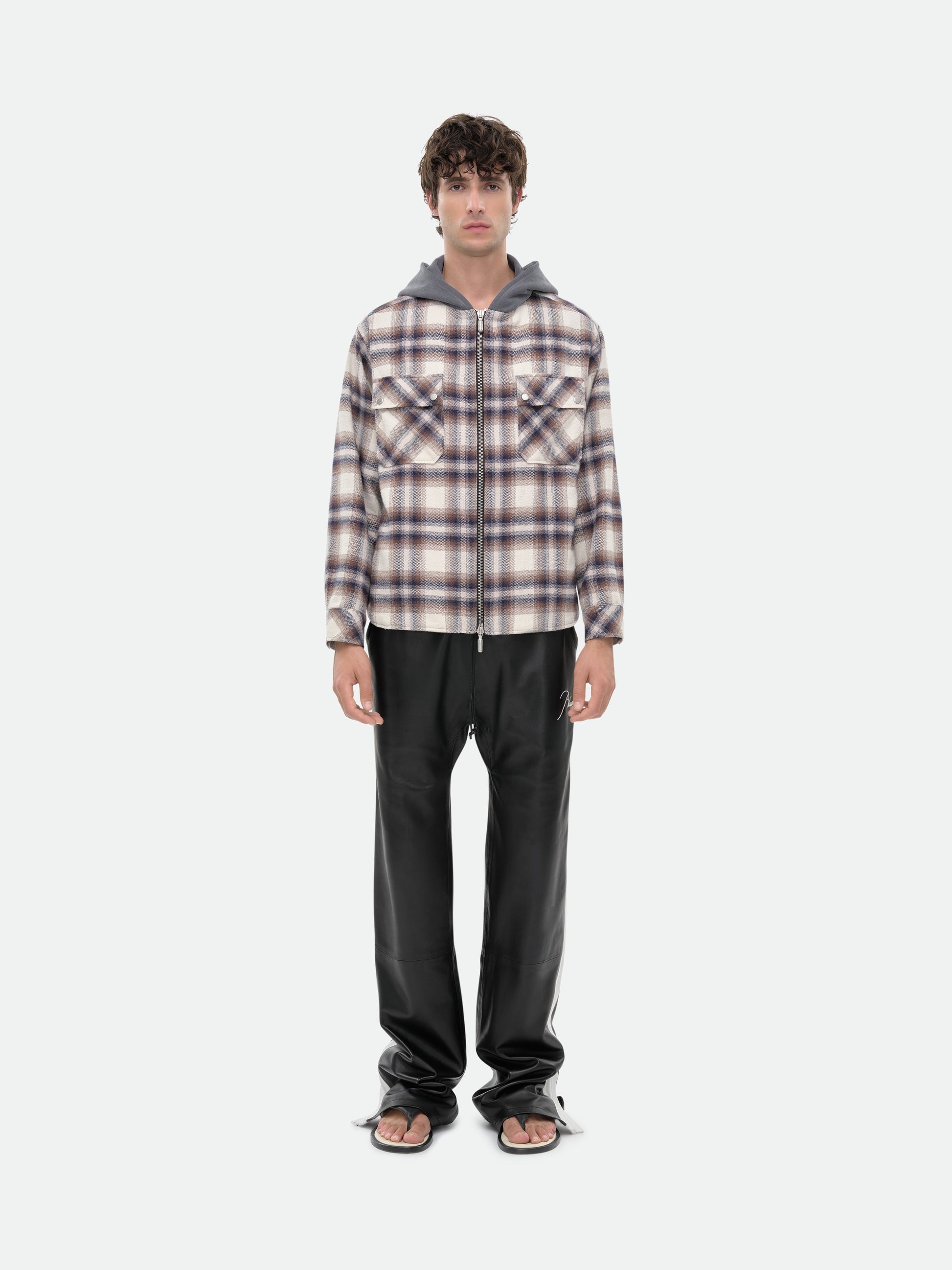 HOODED FLANNEL JACKET - 2