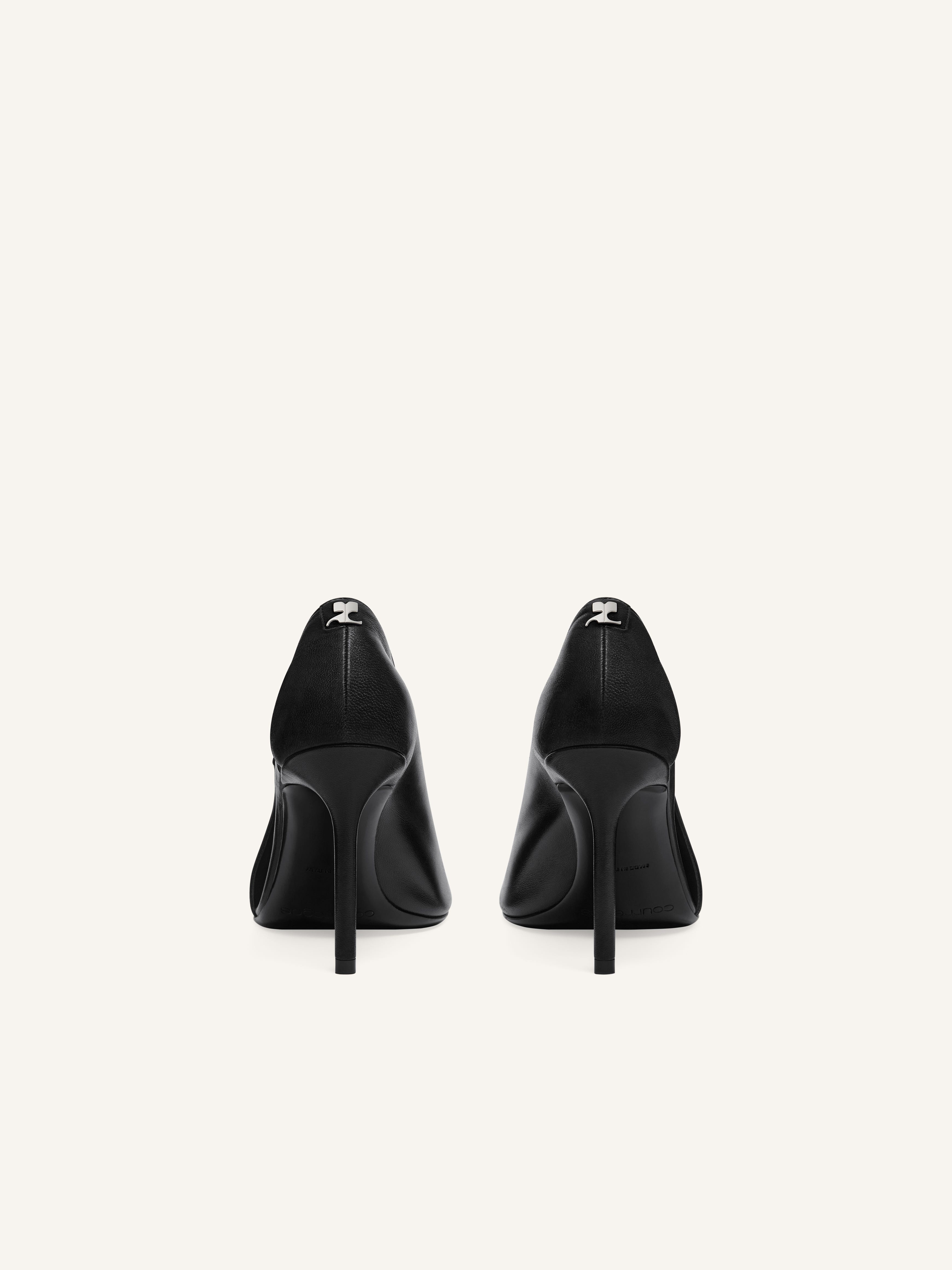 courrèges OBLIQUE LEATHER STILETTOS | REVERSIBLE