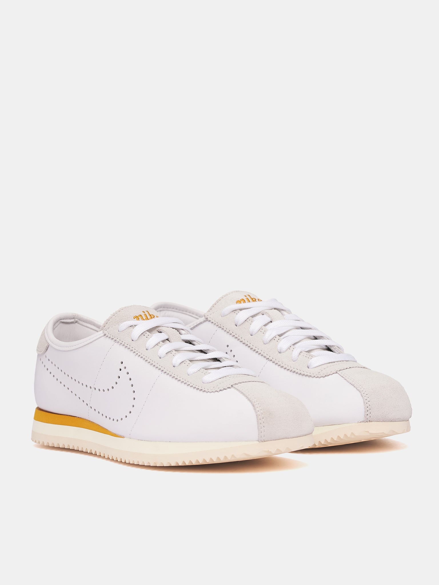 Nike White Cortez Leather Sneakers - 2