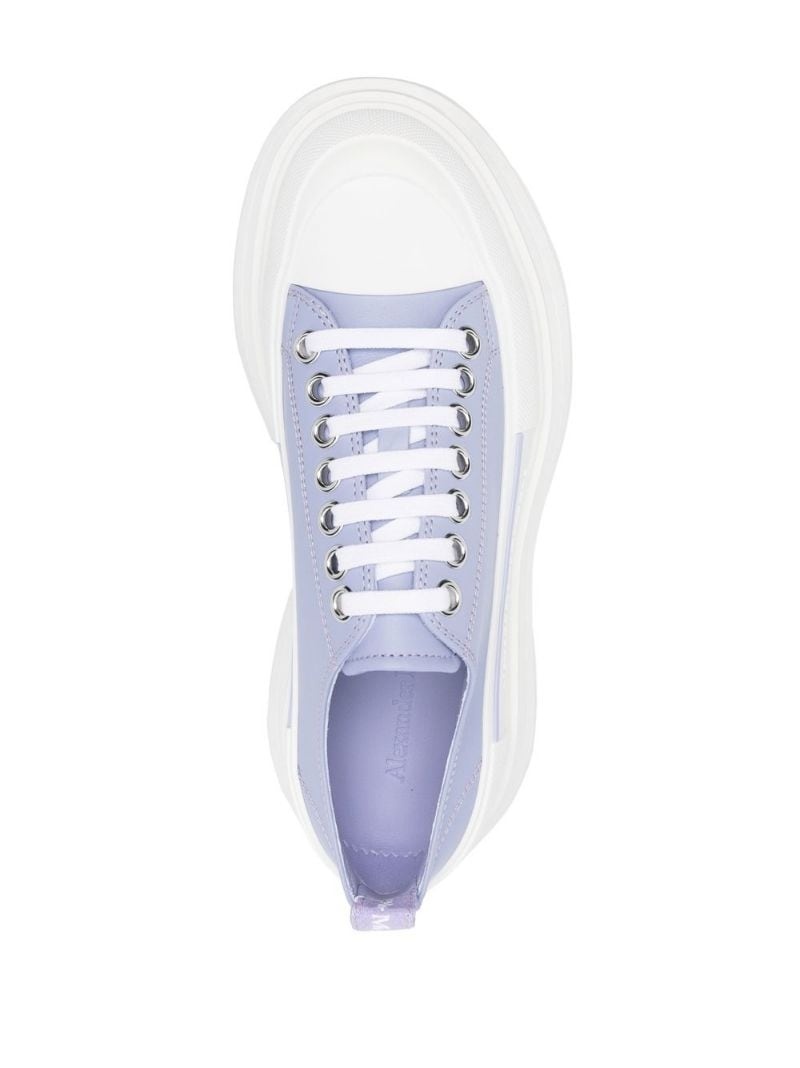 スニーカー Alexander Mcqueen Lilac leather Tread Slick sneakers Alexander Mcqueen Lilac Leather Tread Slick Sneakers In Blue