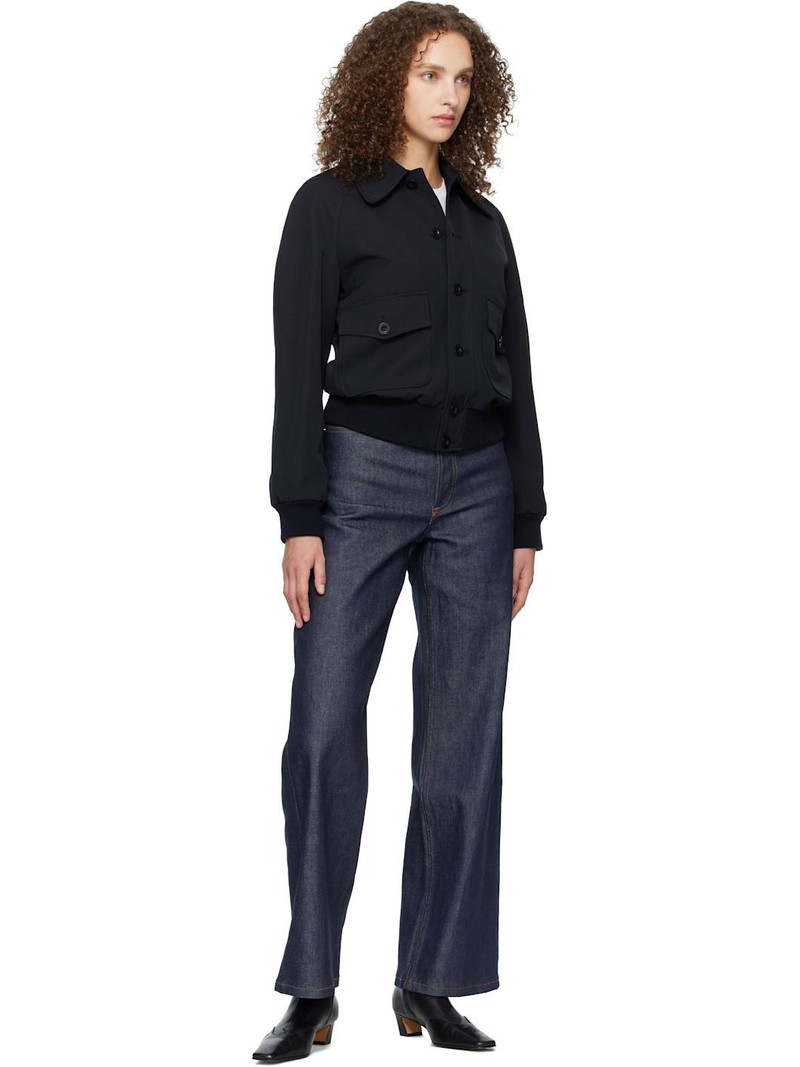 A.P.C. Navy Raglan Bomber Jacket outlook