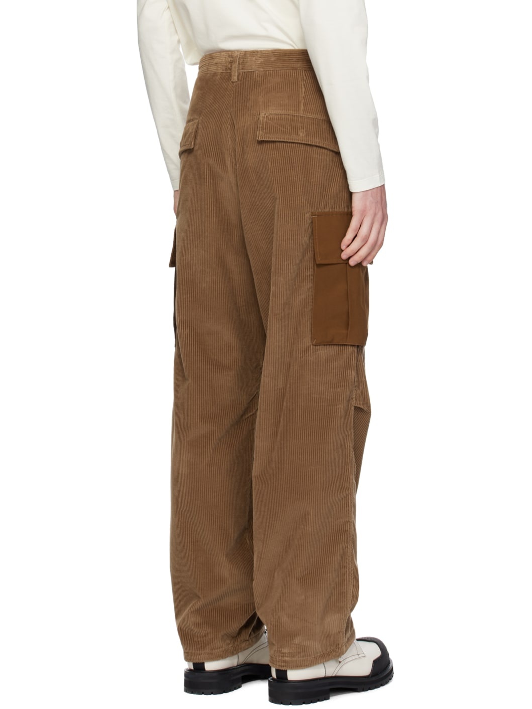 Brown Four-Pocket Cargo Pants - 3