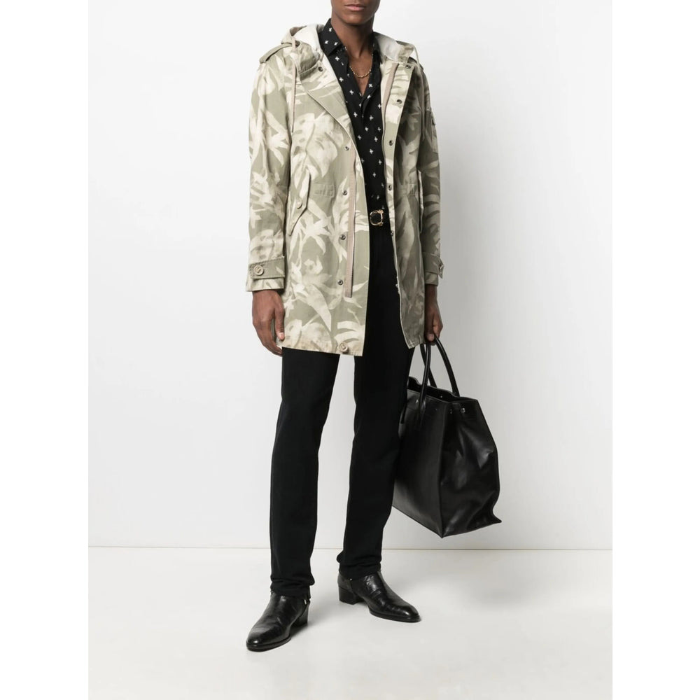 Saint Laurent Green Coats - Parkas Men - 5