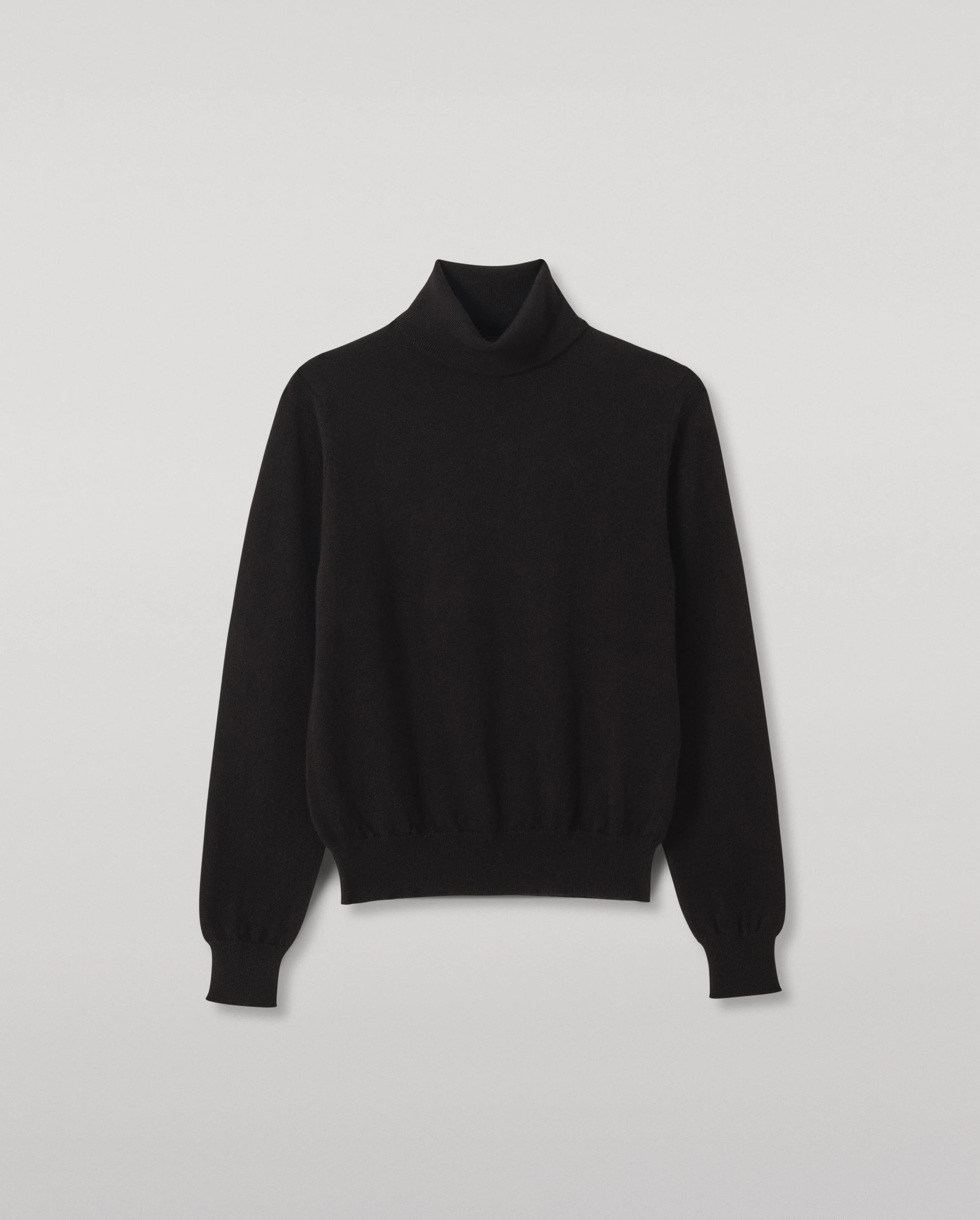 Iris Classic Black Roll Neck Cashmere Jumper - 1
