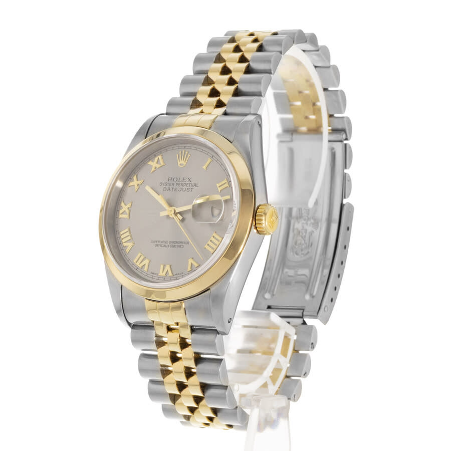 Pre-owned Rolex Datejust 36 Automatic Chronometer Grey Dial Men's Watch 16203 GYRJ - 4