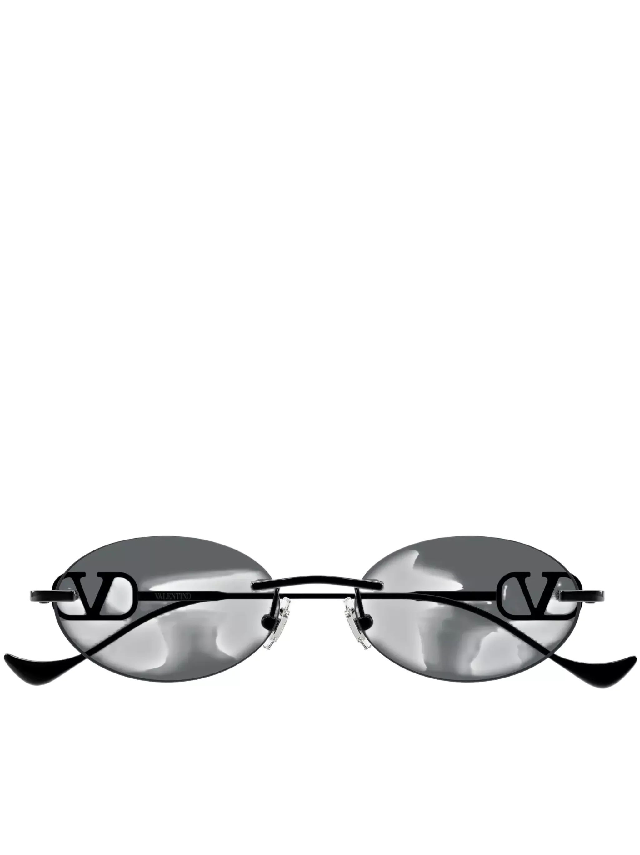 VALENTINO EYEWEAR Oval Rimless VLogo Sunglasses - 1