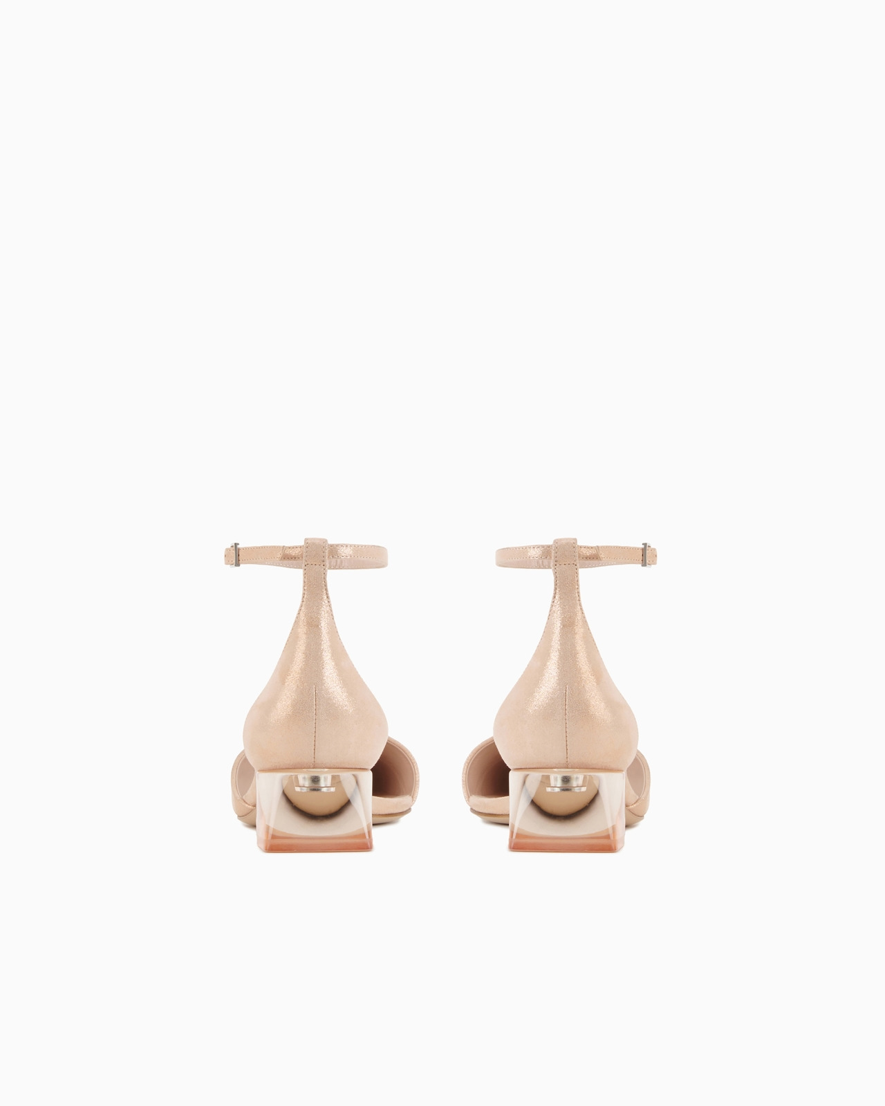 Laminated suede d'Orsay court shoes - 4