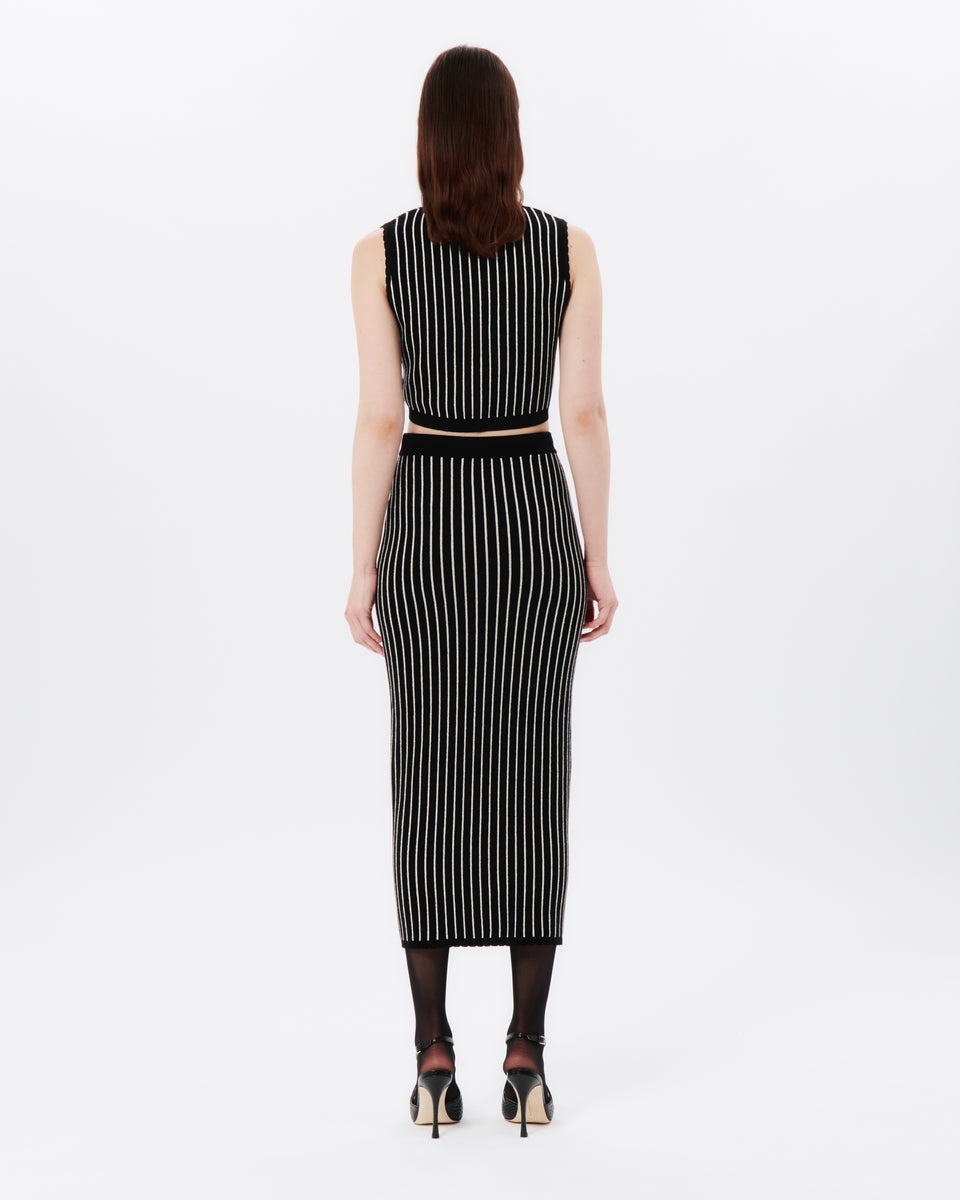 PINSTRIPE KNITTED GILET - 5