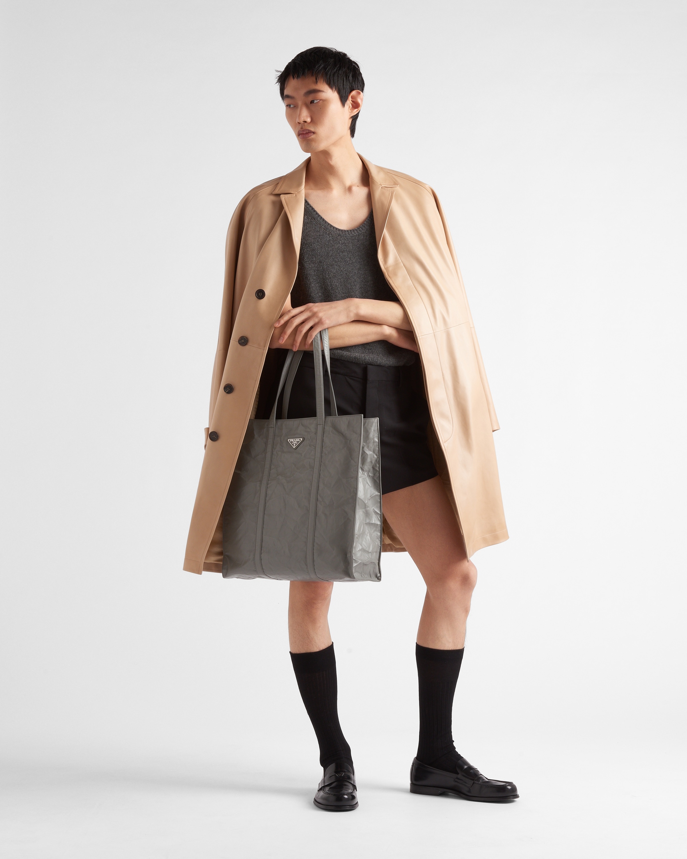 Oversized nappa leather coat - 2