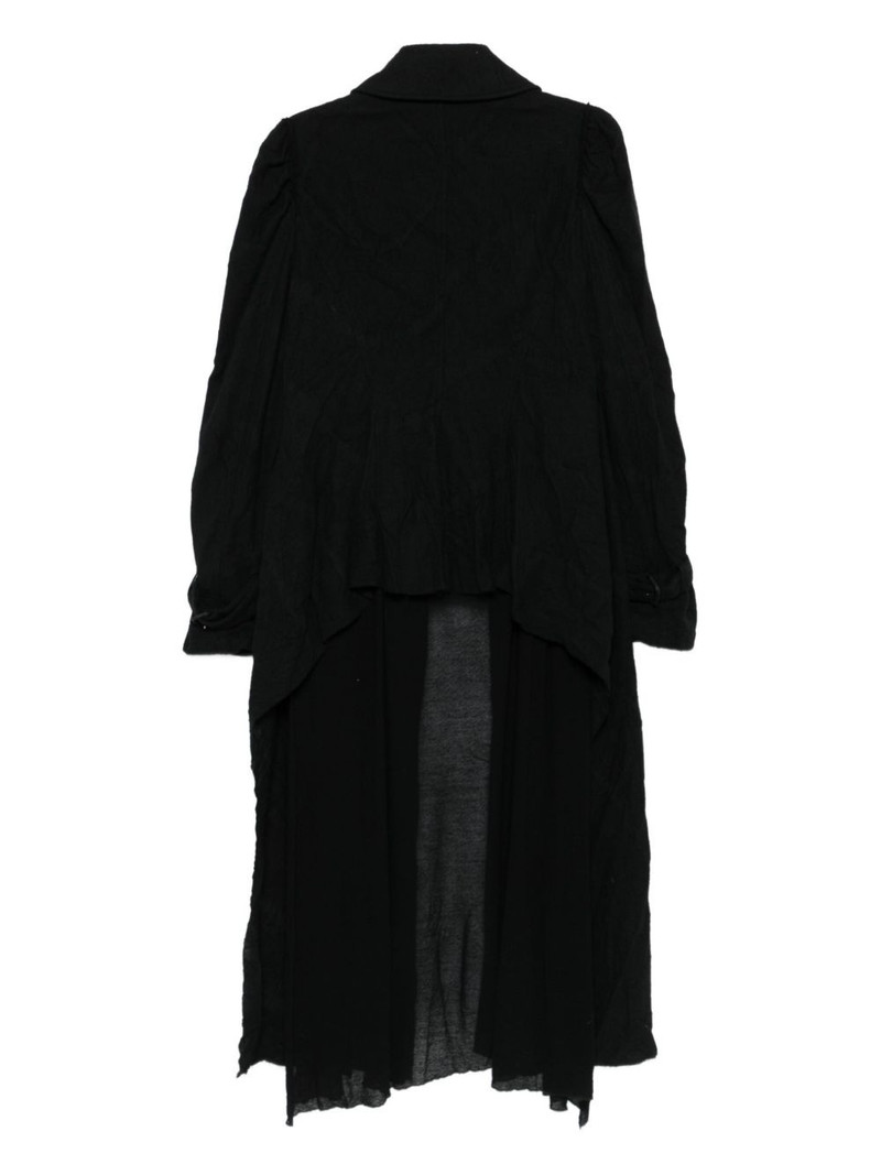 Yohji Yamamoto wool single-breasted coat outlook
