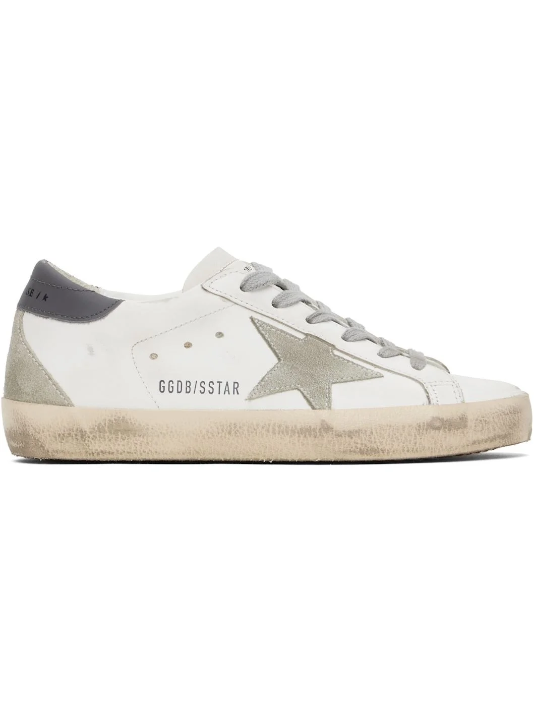 White & Gray Super-Star Classic Sneakers - 1