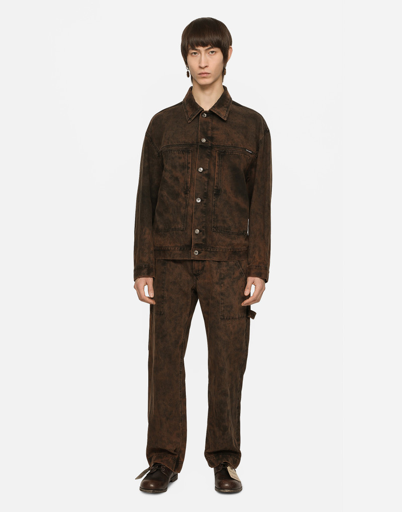 Dolce & Gabbana Overdyed denim worker jeans outlook