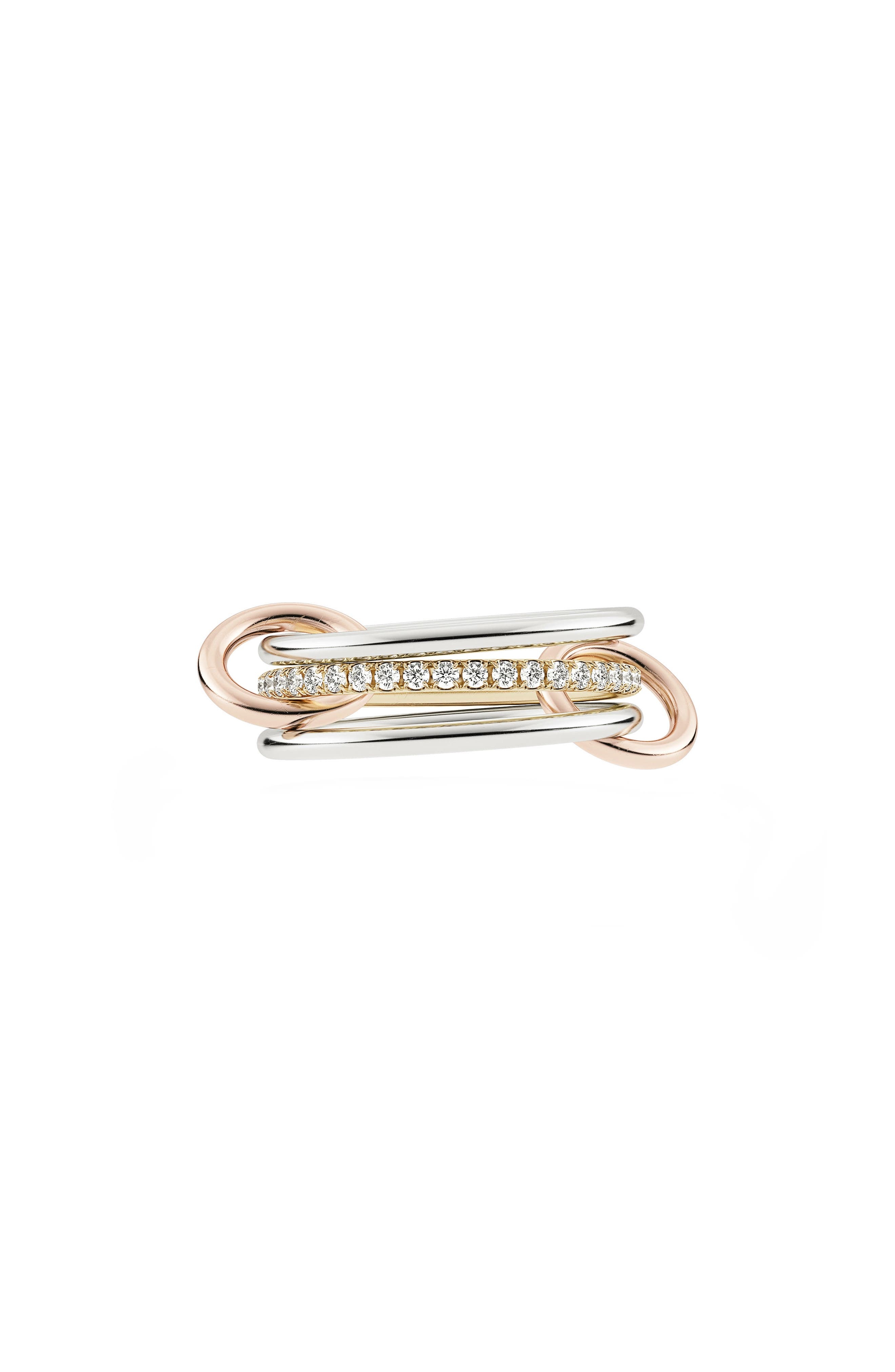 Spinelli Kilcollin Sony Diamond Linked Rings in Yellow/rose/white at Nordstrom - 1