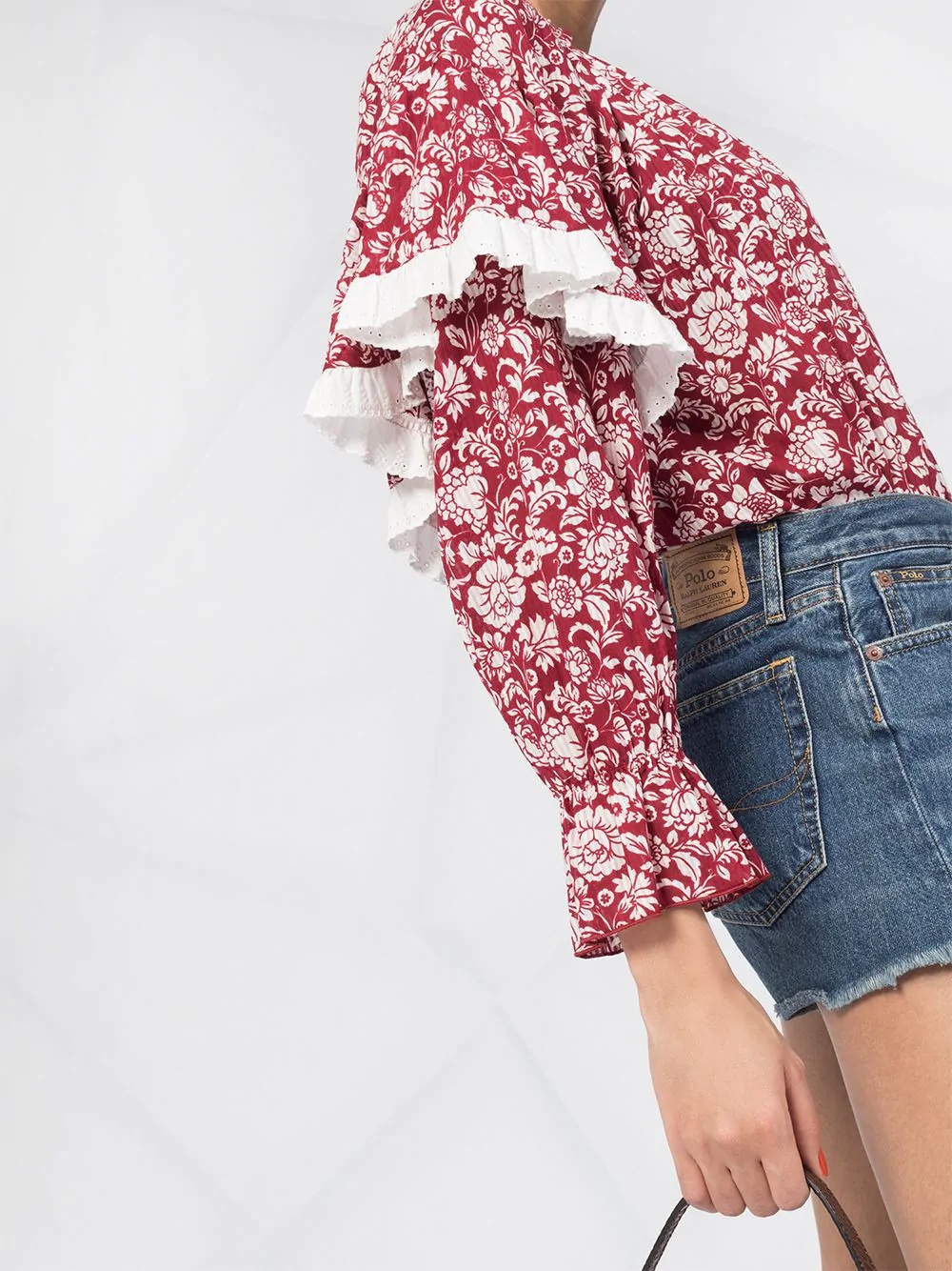 floral ruffle blouse - 3