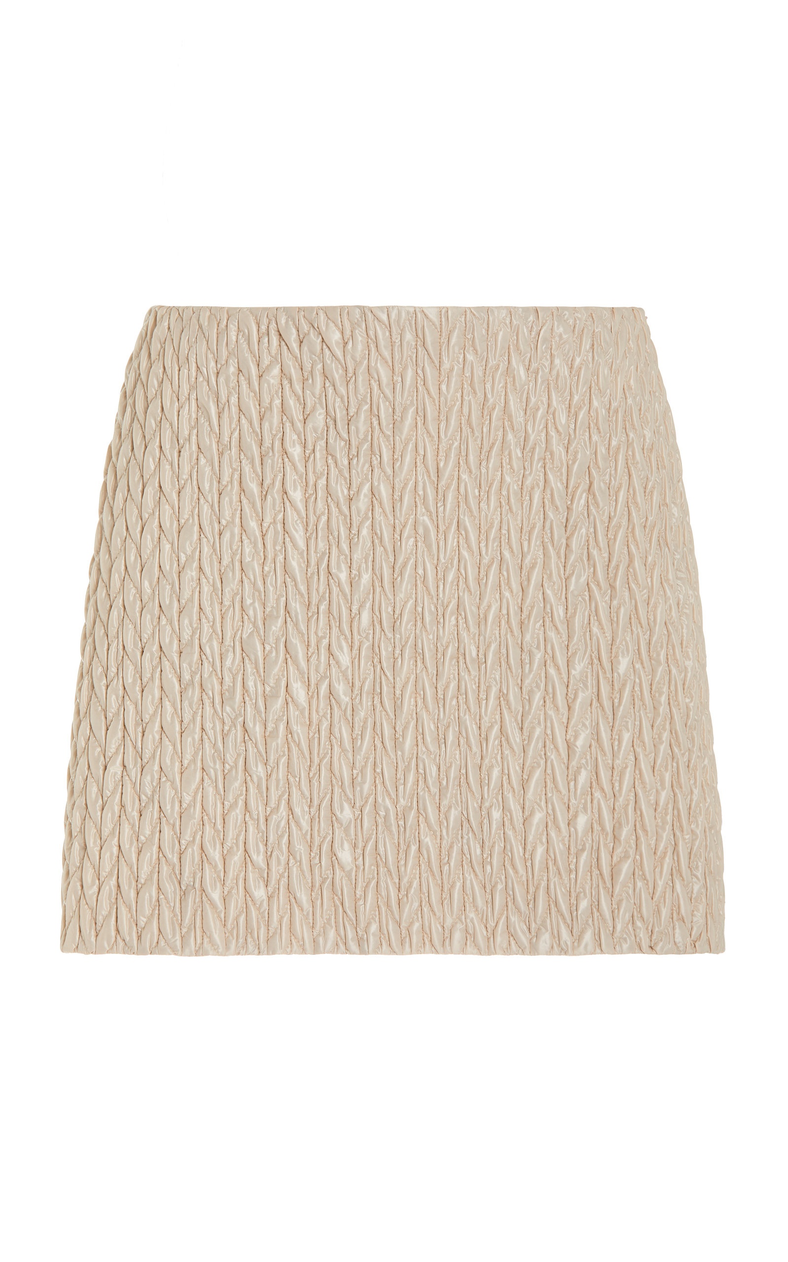 Quilted Shell Mini Skirt neutral - 1