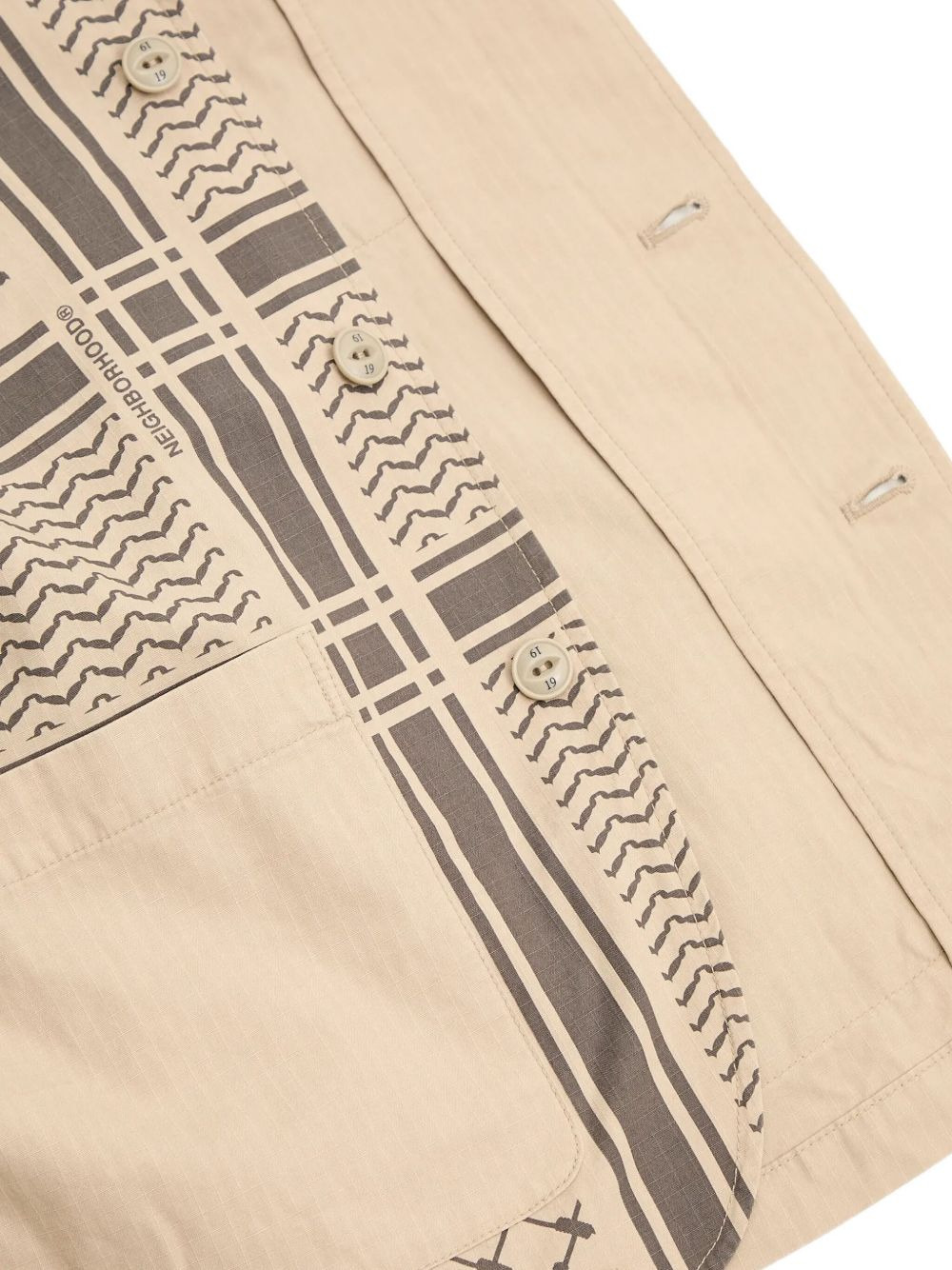 patterned pocketed jacket - 5