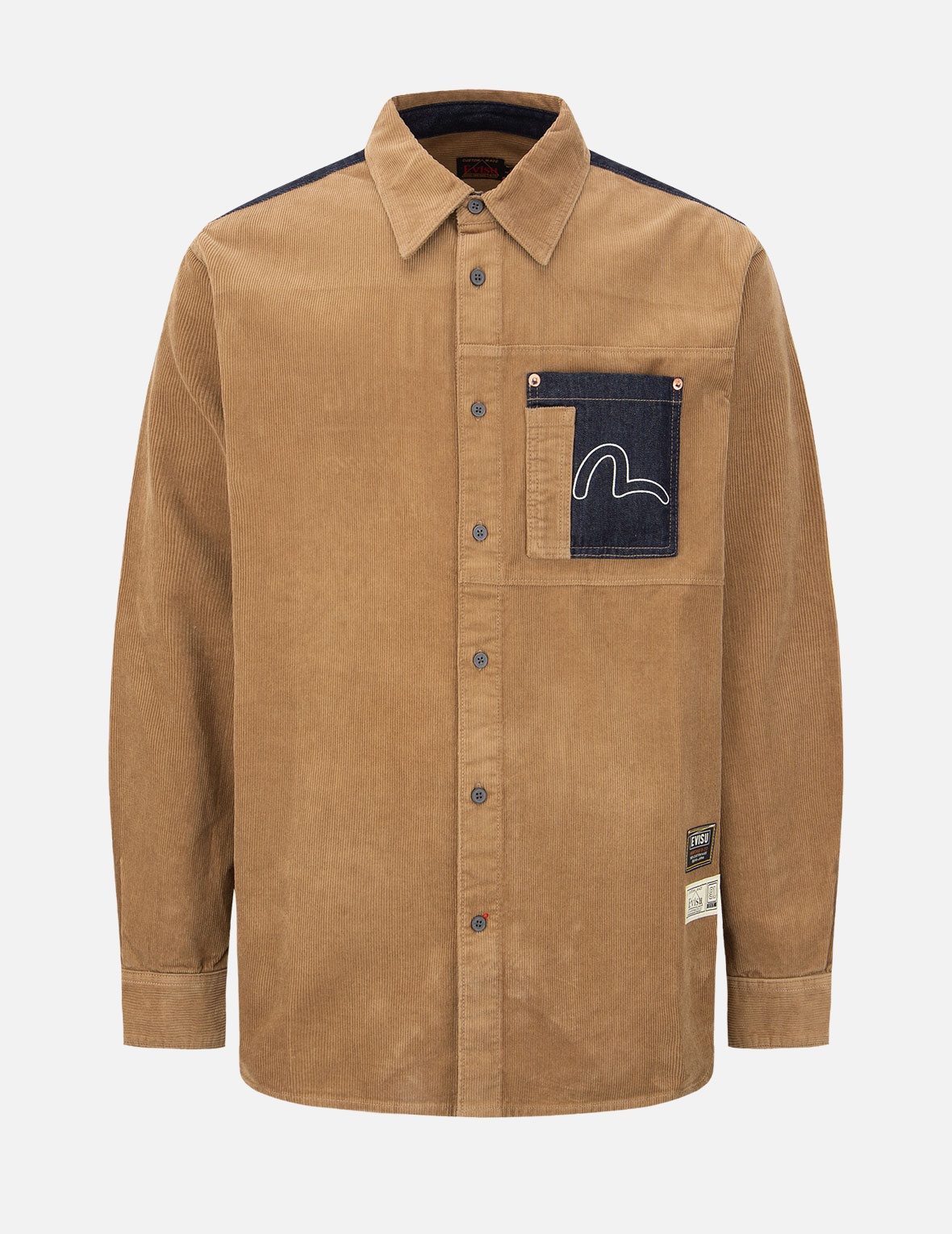 LOGO EMBROIDERY CORDUROY SHIRT - 1