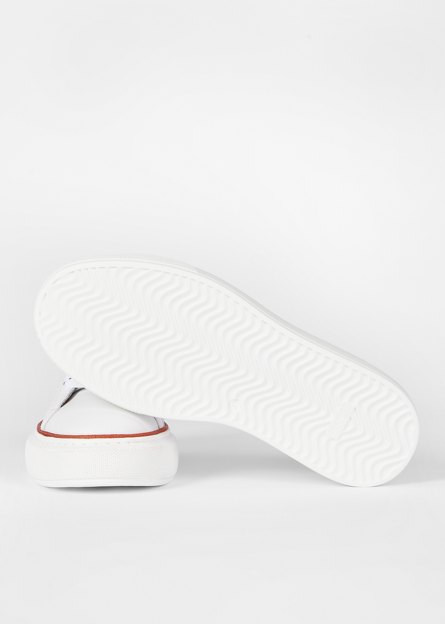 Women's White Leather 'Guppy' Platform Trainers - 2