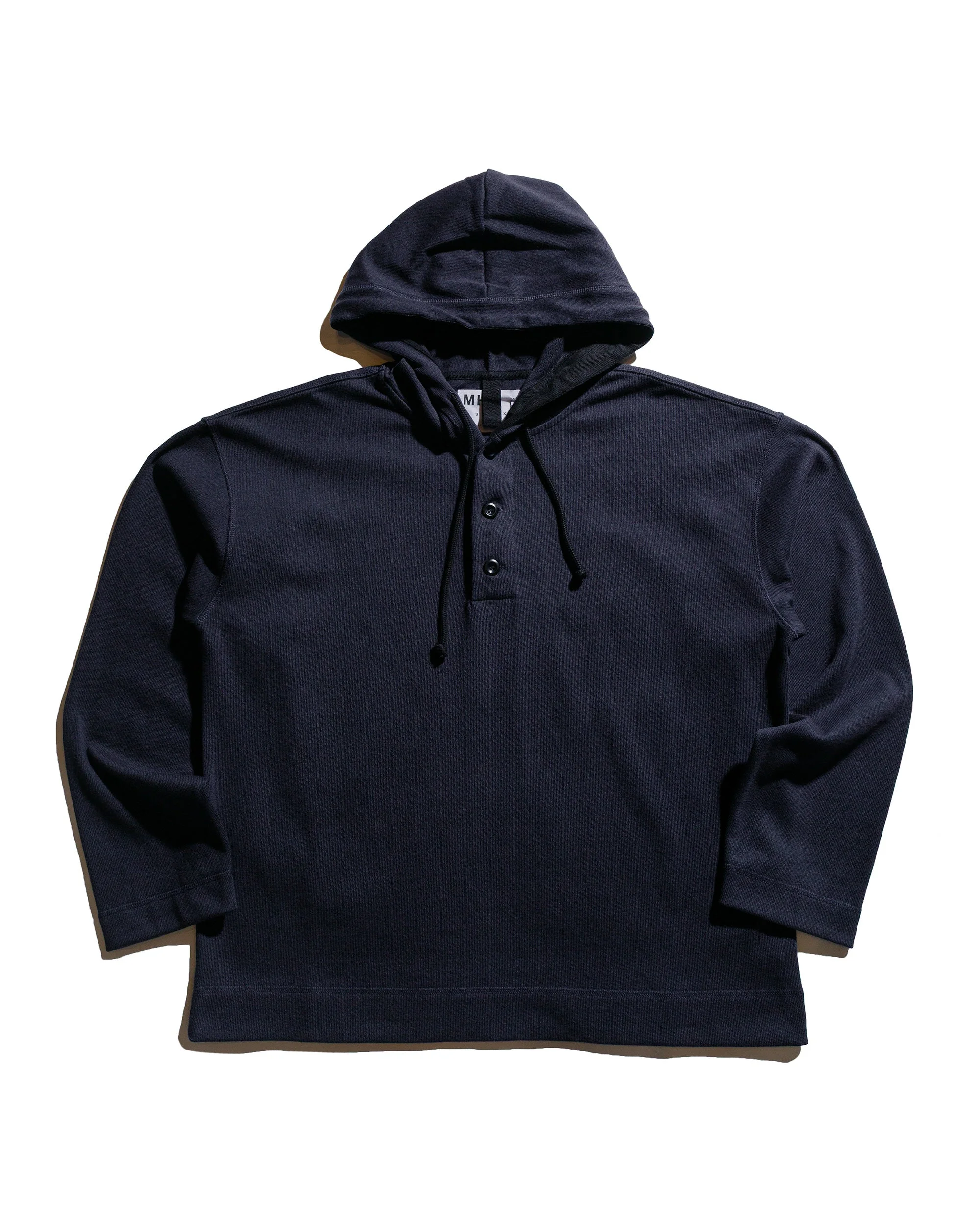 MHL Button Hoodie Open End Jersey Ink - 1