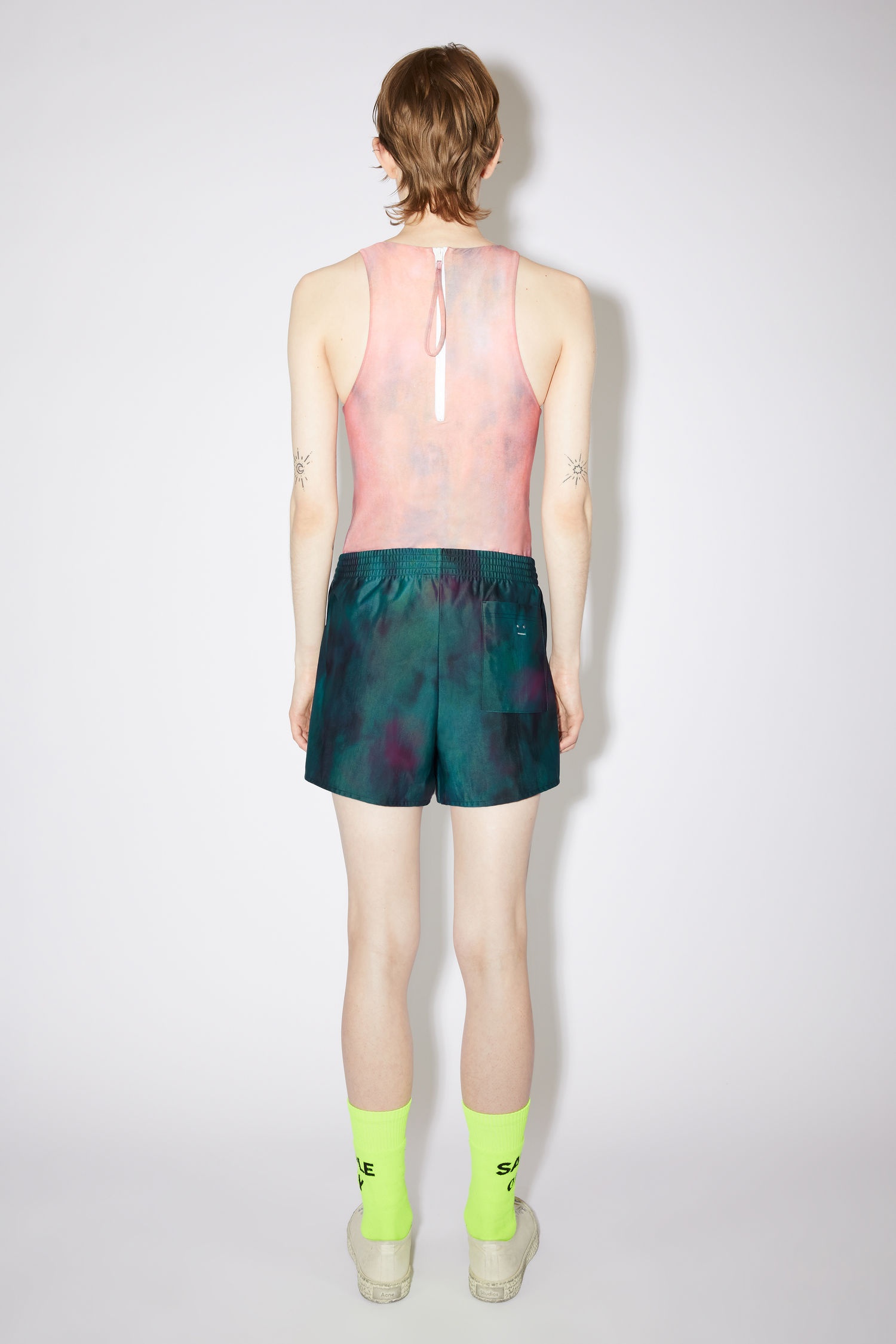 Cloud dye swim shorts - Emerald green - 3