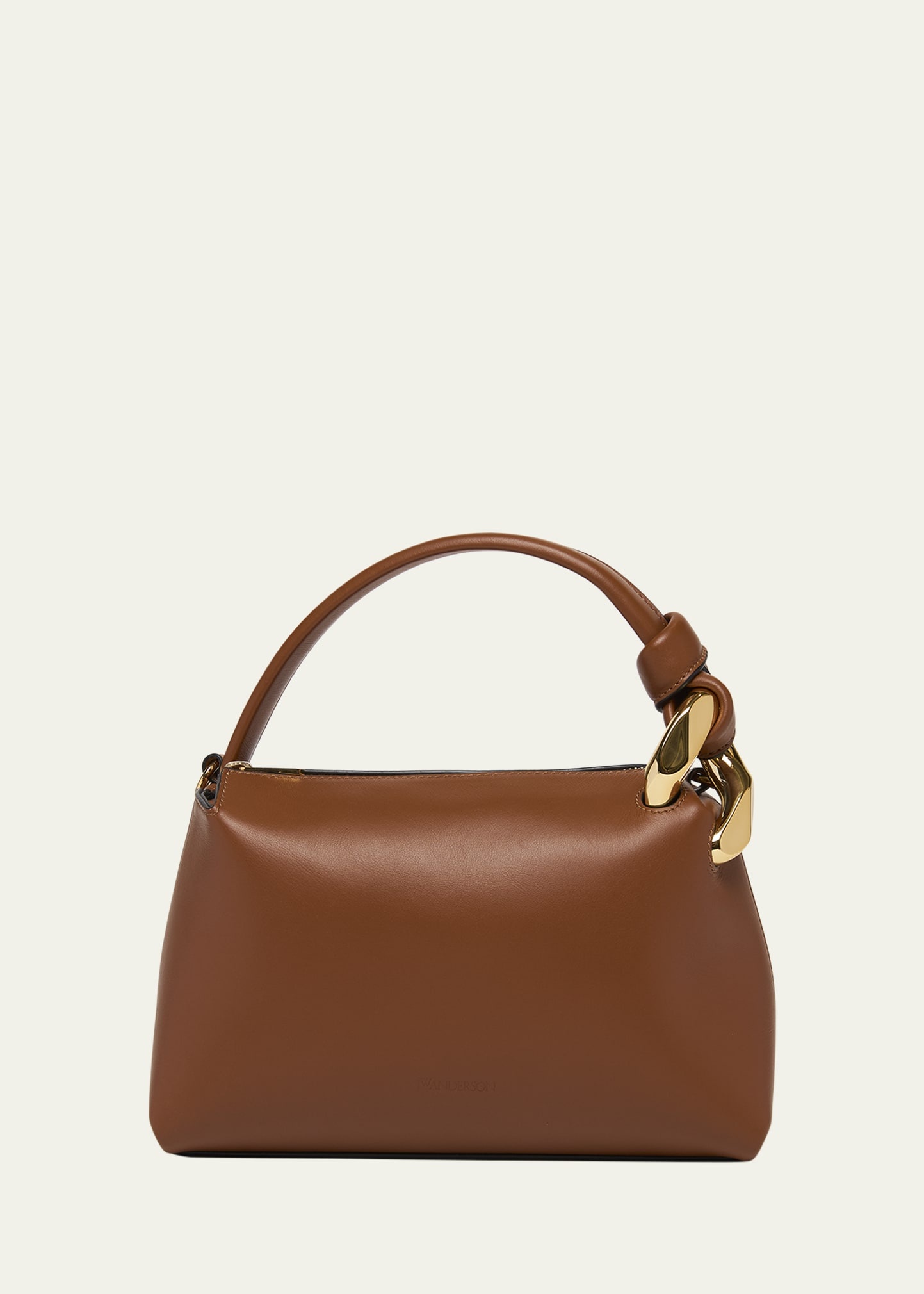 Chain Leather Crossbody Bag - 1