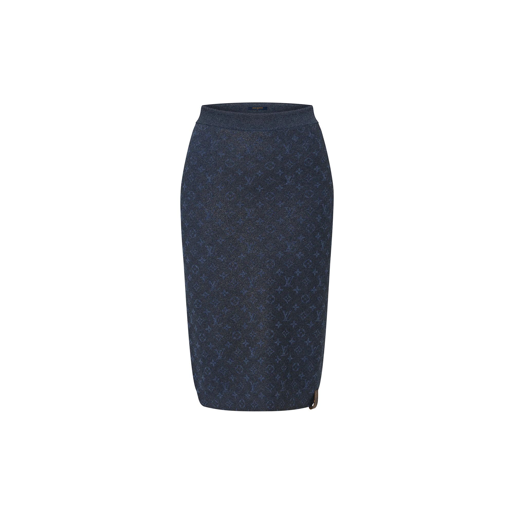 Glitter Monogram Knit Skirt - 1