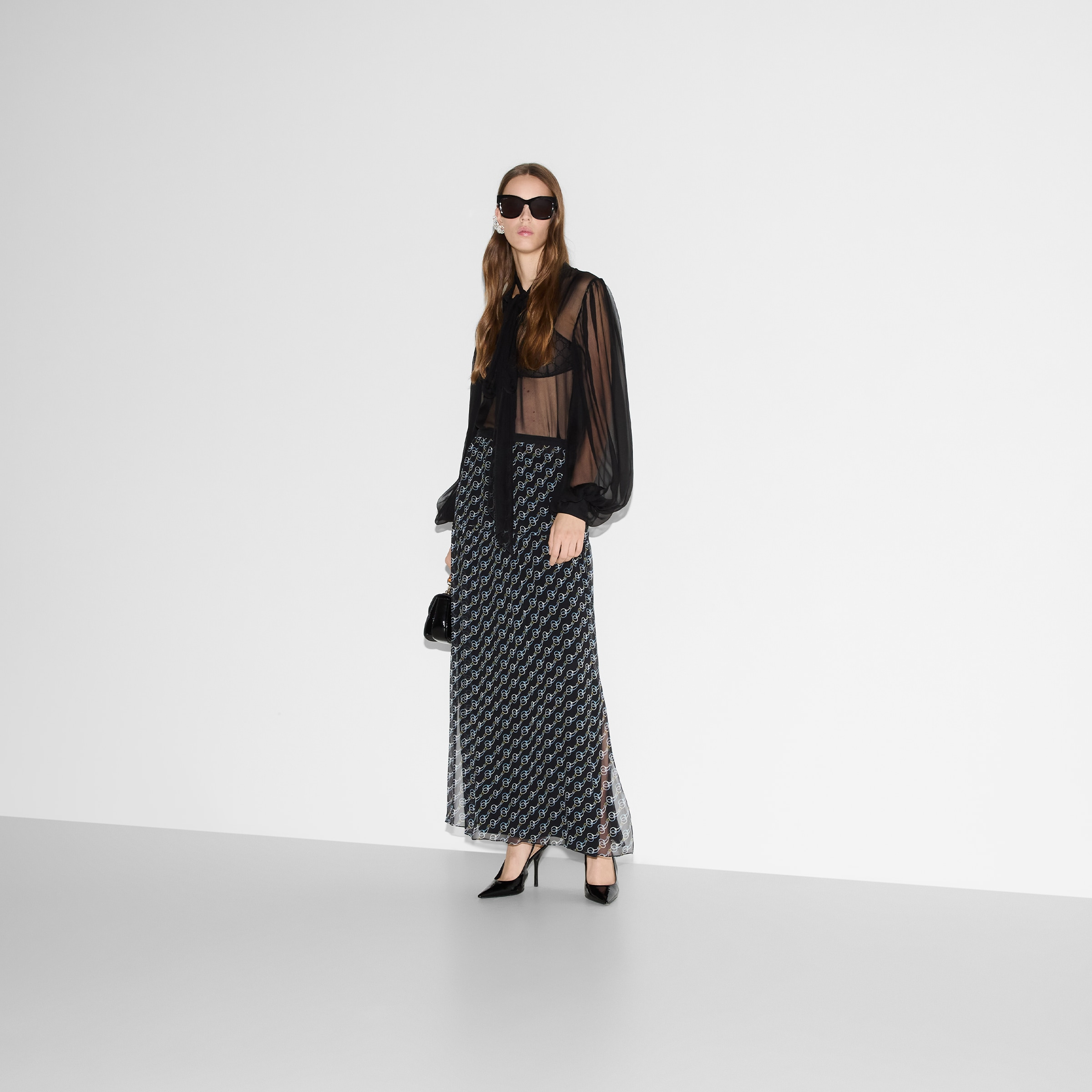 Printed silk skirt - 6