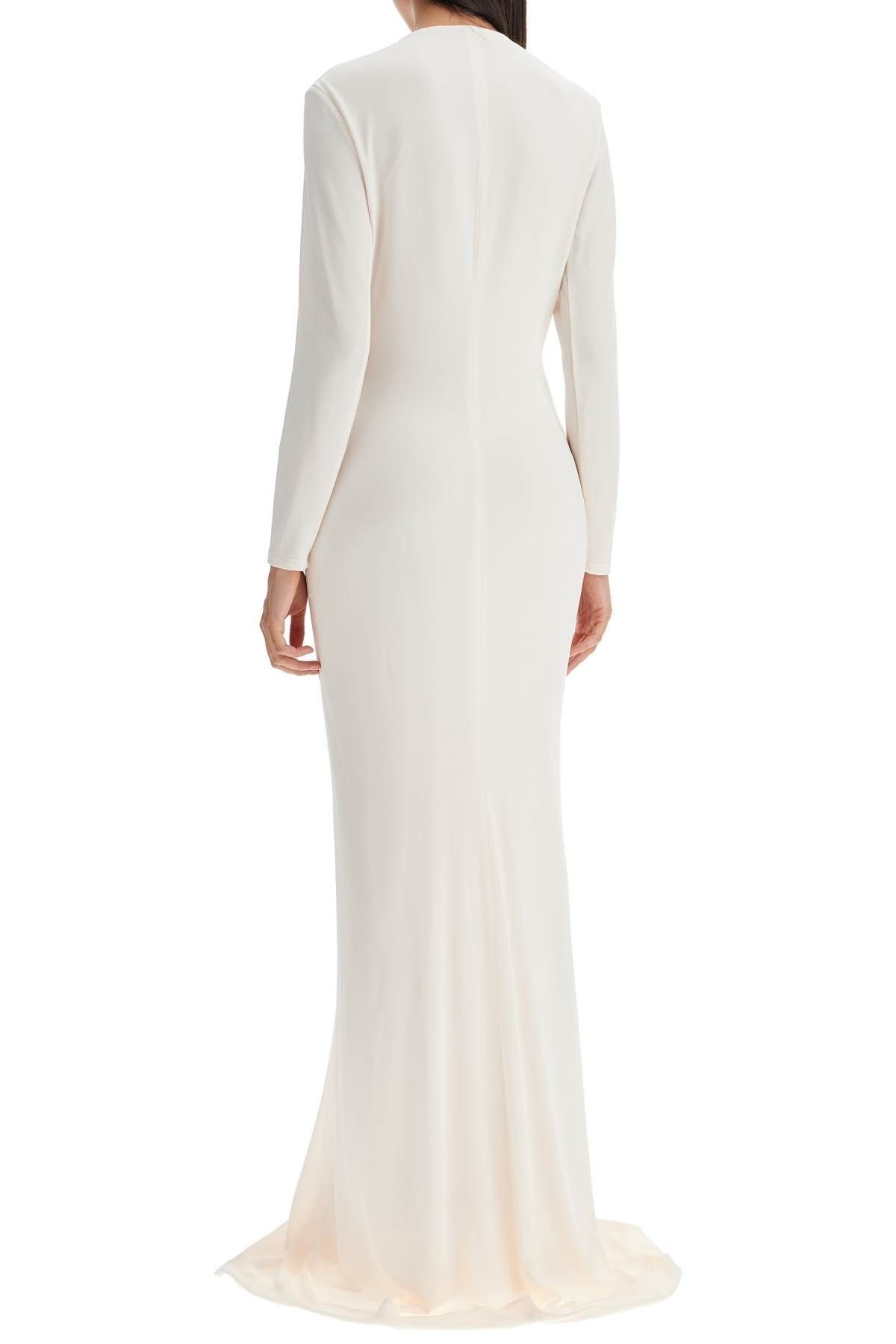 LONG STRETCH JERSEY EVENING DRESS - 4