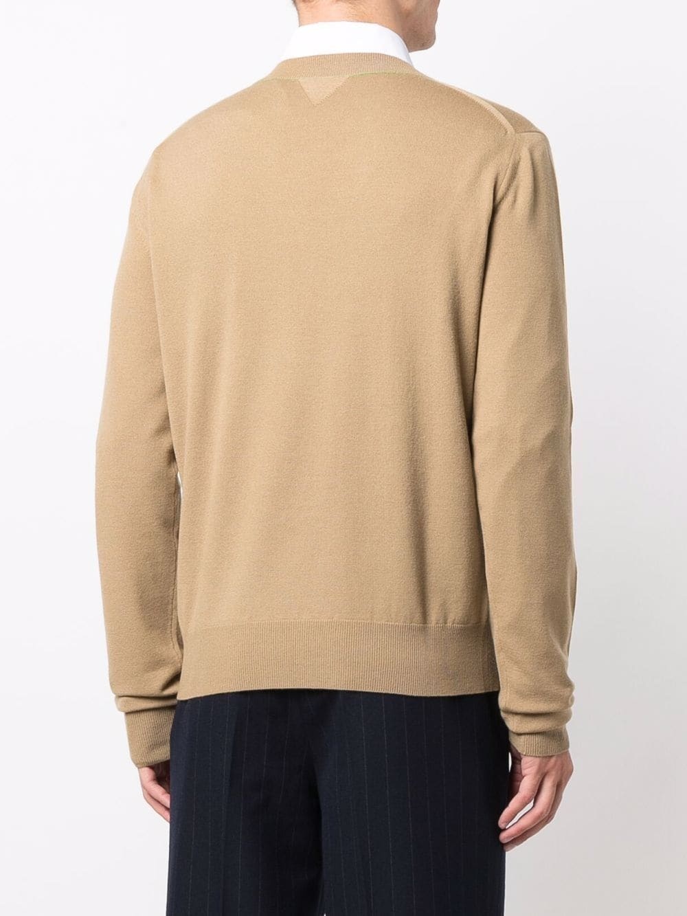 fine-knit V-neck jumper - 4