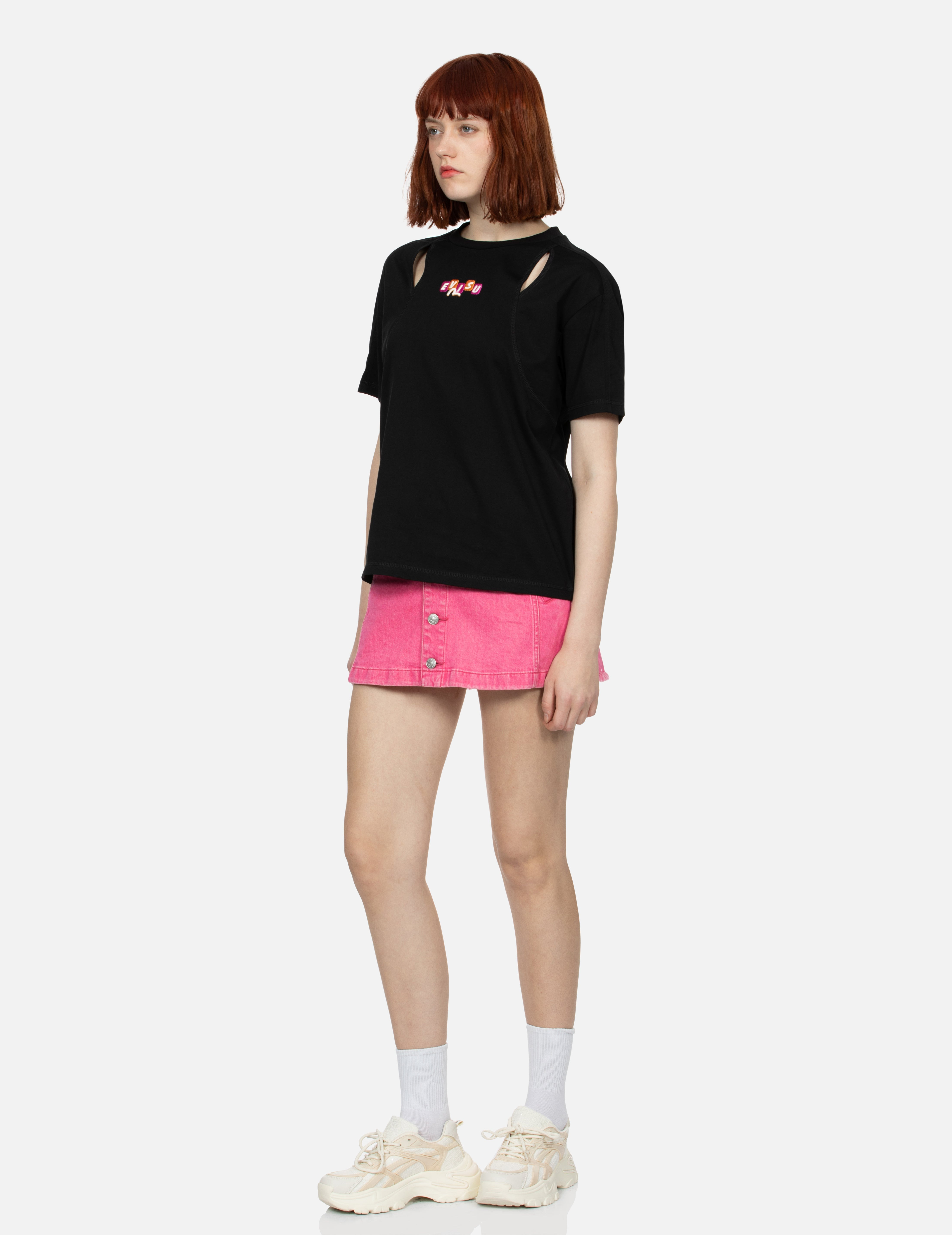 SEAGULL EMBROIDERY WASHED FASHION FIT SKORT - 3