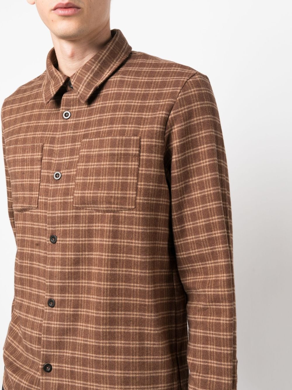 check-pattern shirt - 5