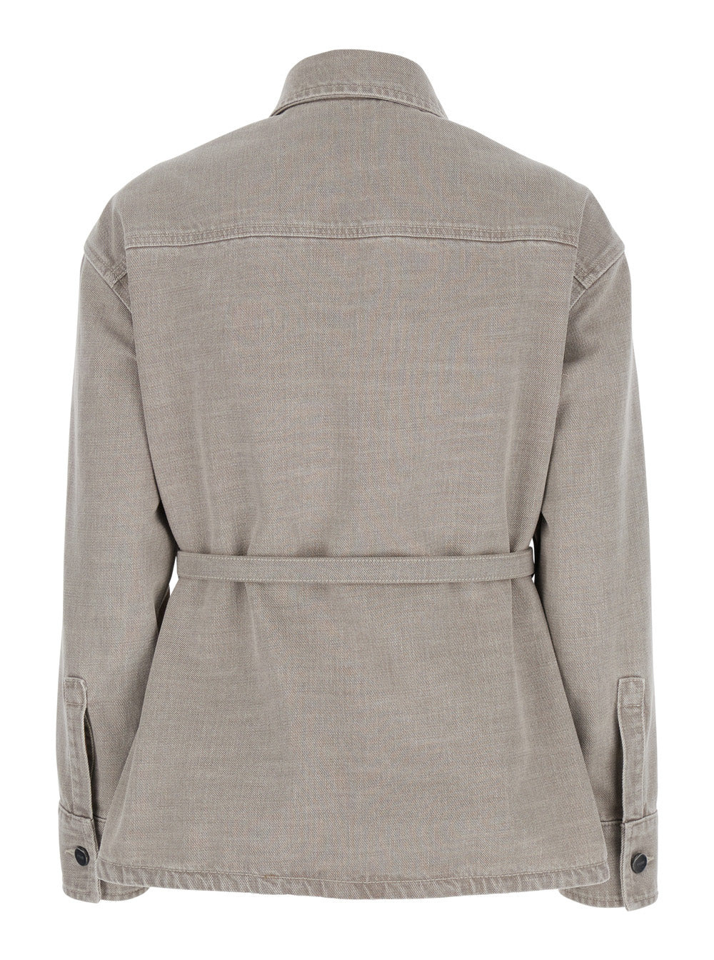 Fendi Women 'Go To' Blue Jacket With Belt With Ff Buckle And Logo Patch On The Front In Denim Woman - 2