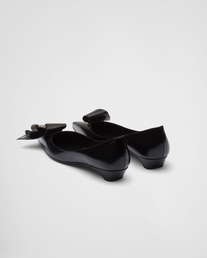 Brushed leather pumps 5