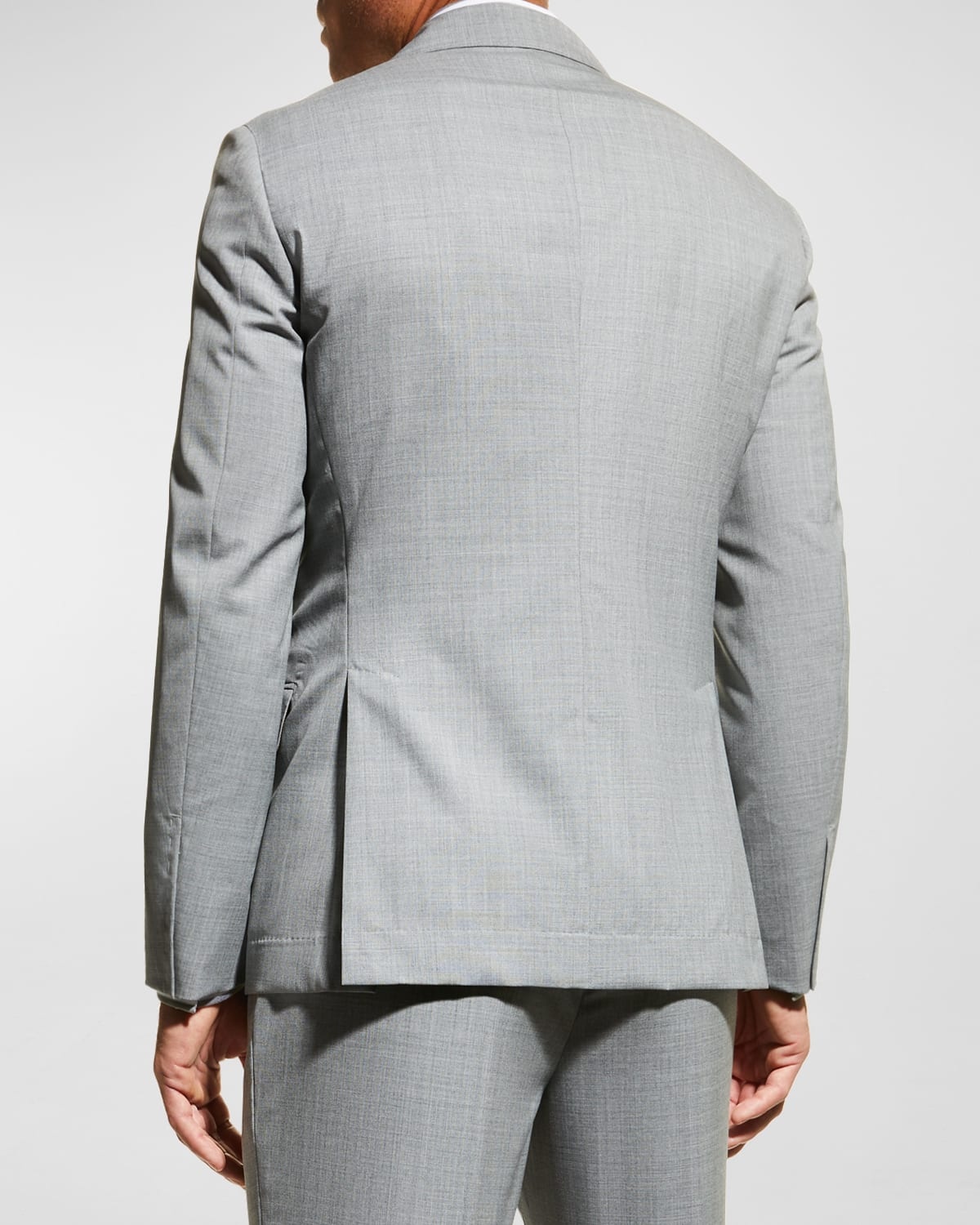 Men's Wool Three-Button Two-Piece Suit - 8
