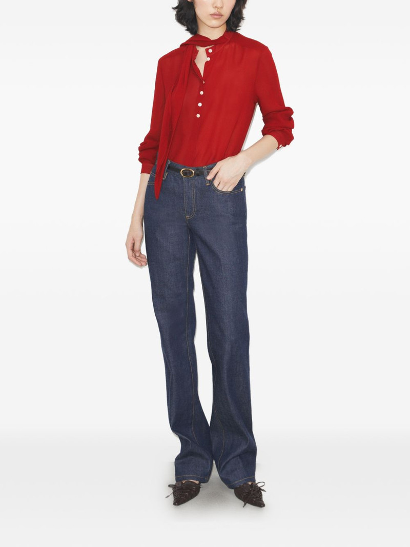 TORY BURCH georgette bow blouse outlook