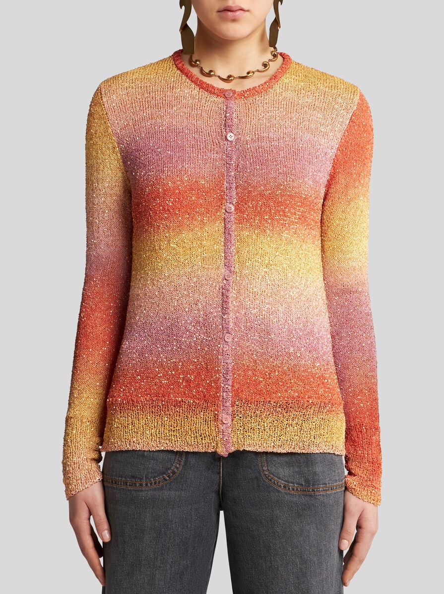 KNIT CARDIGAN WITH SEQUINS - 2