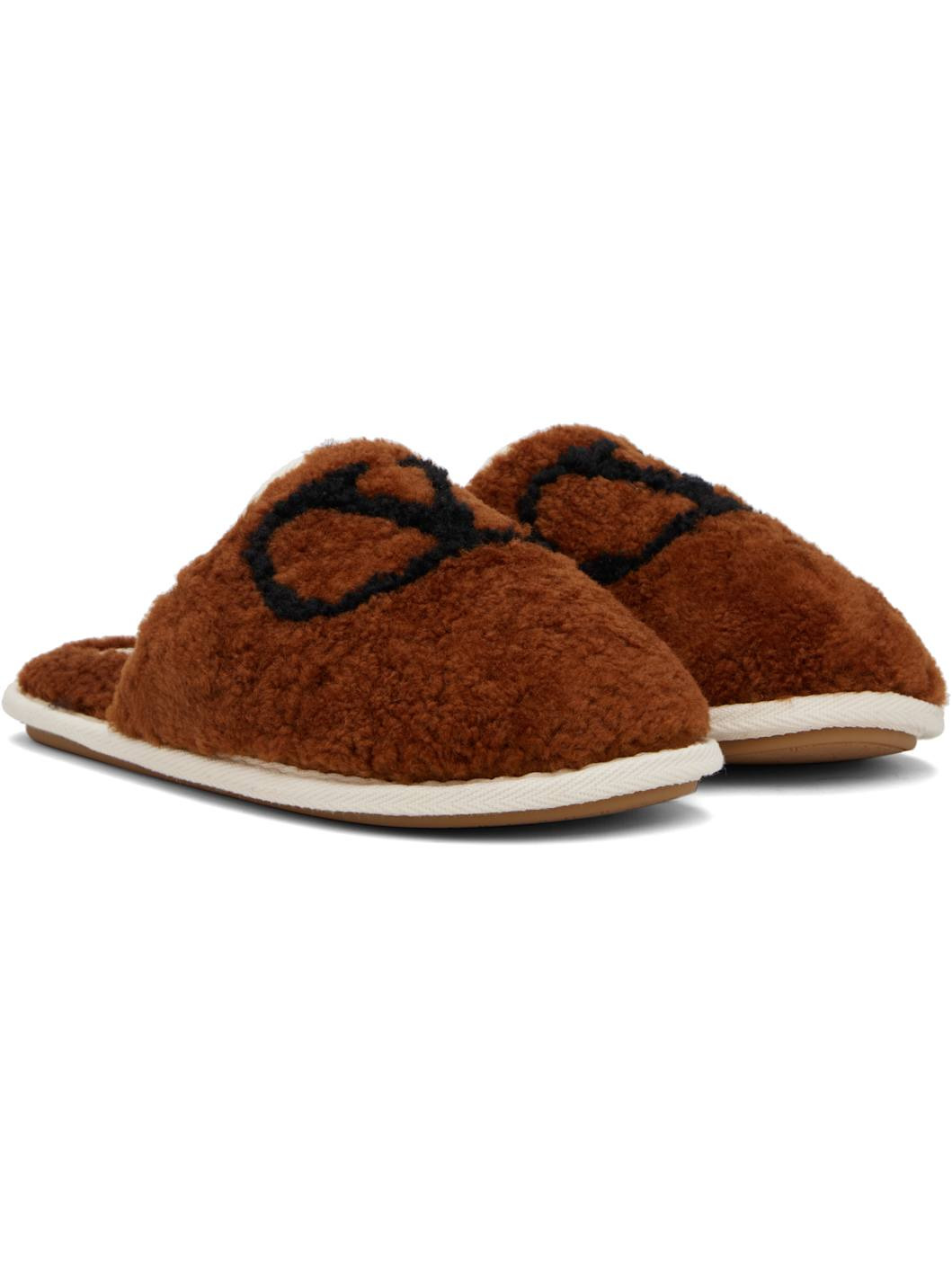 Brown Ta Chambre Wool Slippers - 4