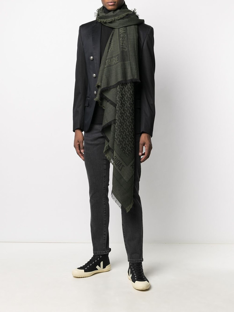 Zadig & Voltaire Glenn logo scarf outlook