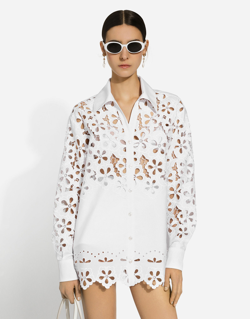 Oversize cotton shirt with cut-out detailing 4