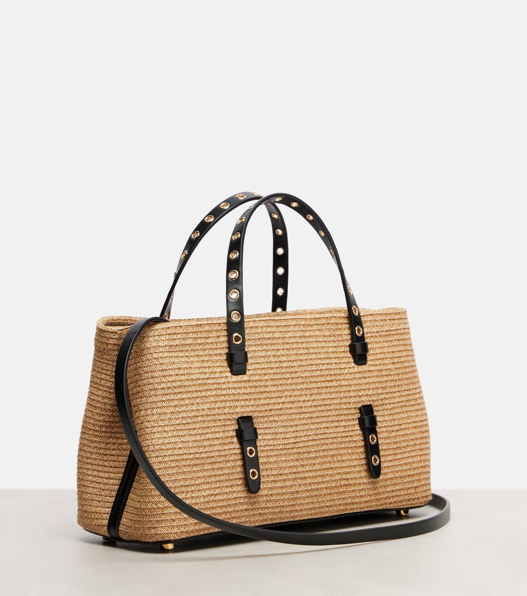 Mina 25 Medium straw tote bag - 4