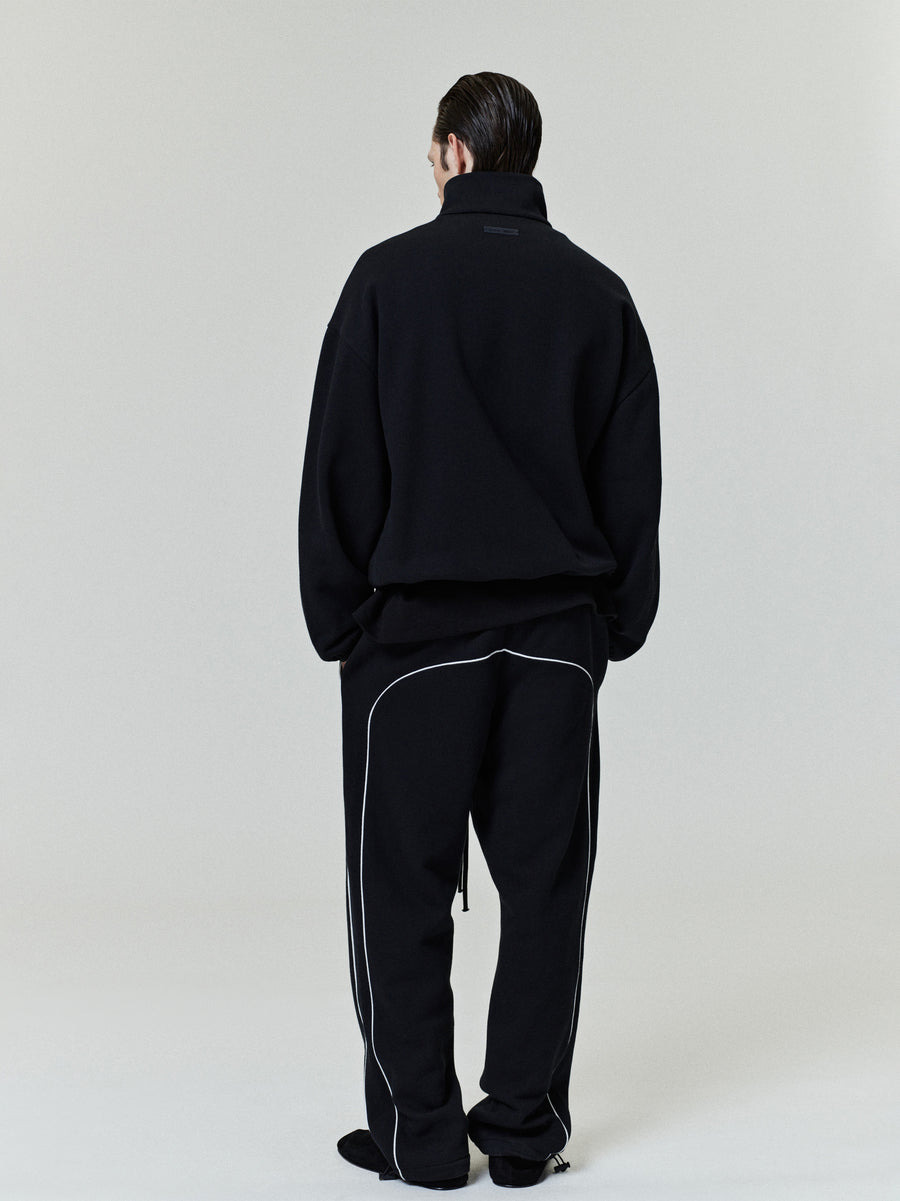 Relaxed Fleece Sweatpant With Piping - 3