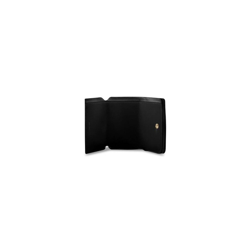 BALENCIAGA Women's Cash Mini Wallet in Black/white outlook