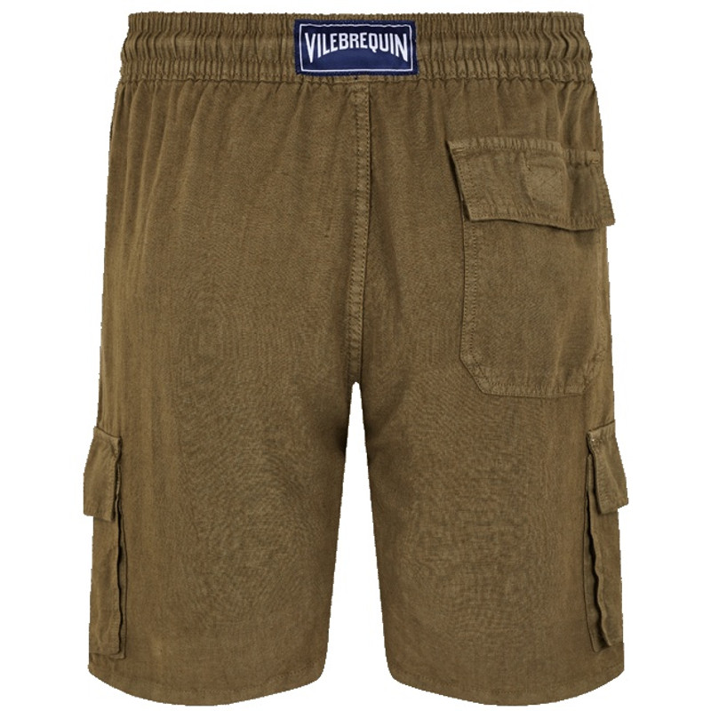 Vilebrequin Men Linen Bermuda Shorts Natural Dye outlook