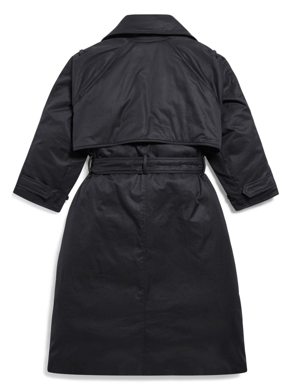 belted padded trench coat - 6