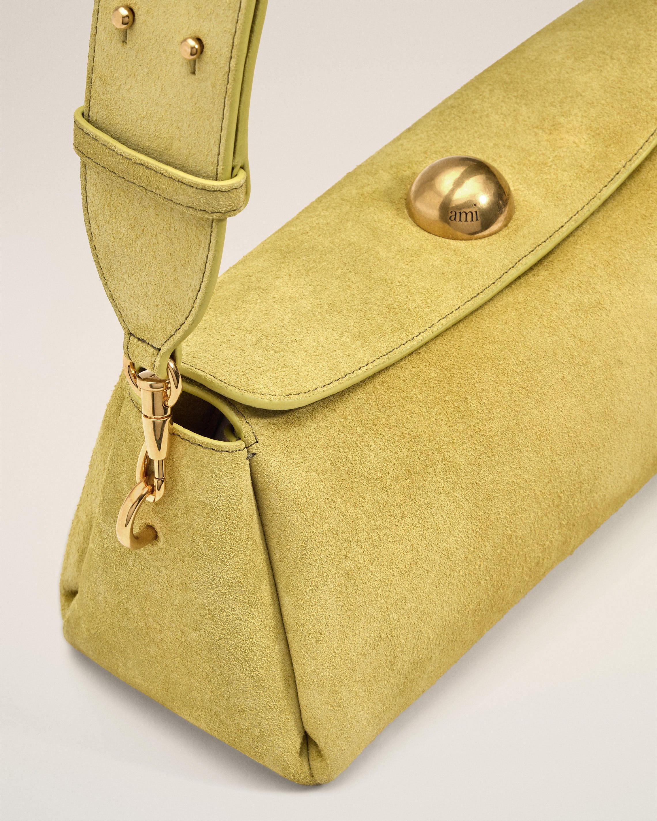 GREEN SUEDE LEATHER CARROUSEL BAG - 5