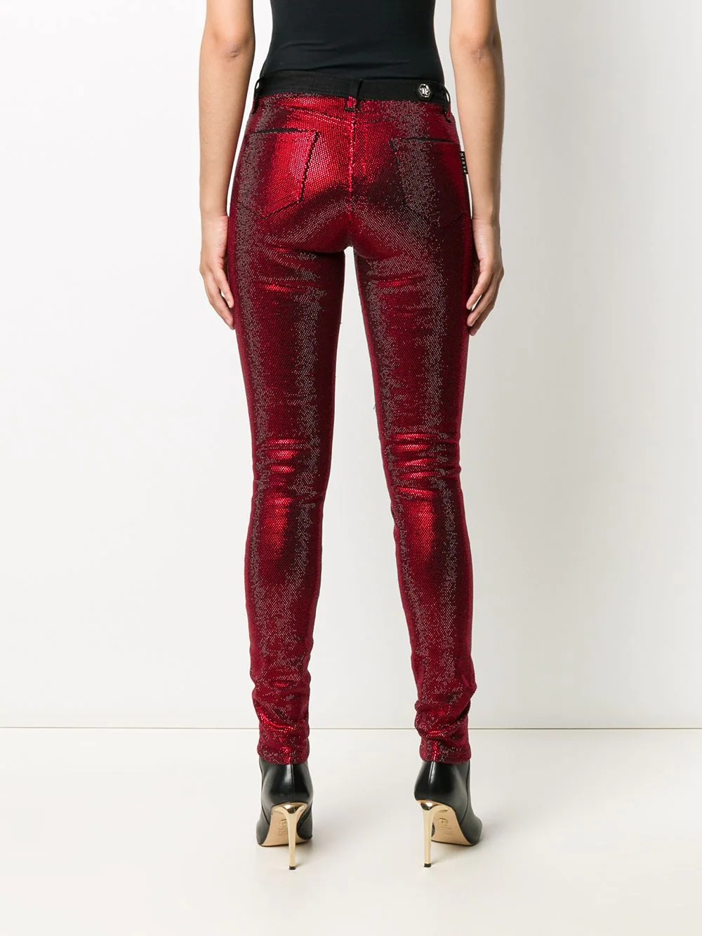 crystal embellished skinny jeans - 4
