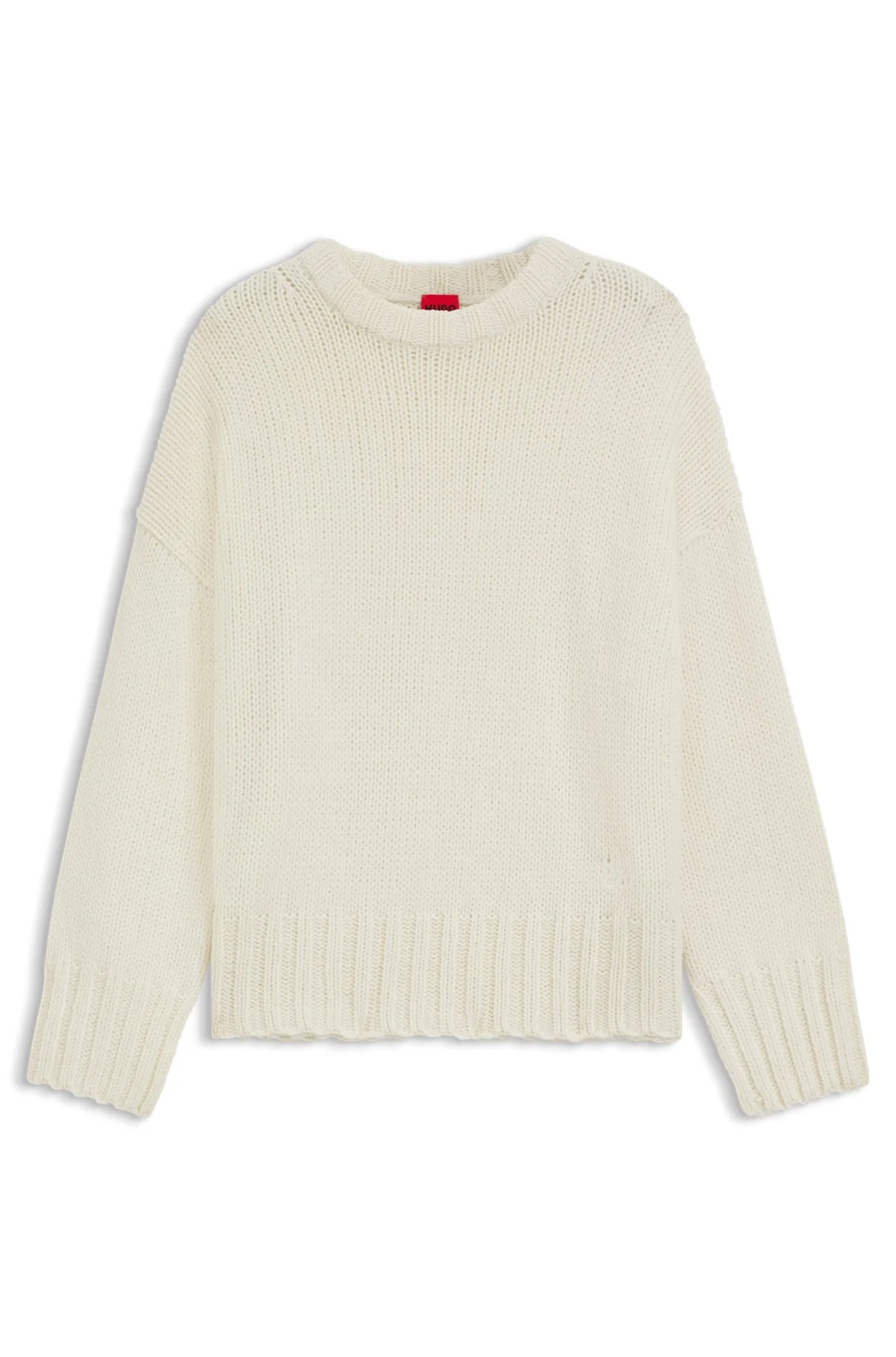 OVERSIZE-FIT KNITTED SWEATER WITH EMBROIDERED LOGO - 1